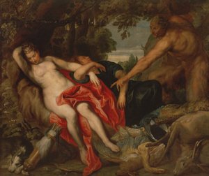 Diana e Endymion descobertos por um sátiro, 1622-27